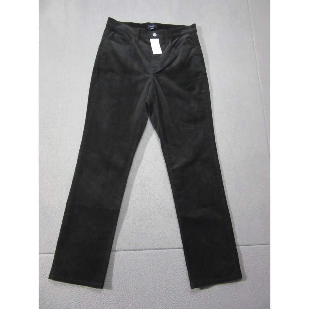 J.Crew Pants Womens 28 Black New Corduroy Stretch Essential Straight Leg BT006